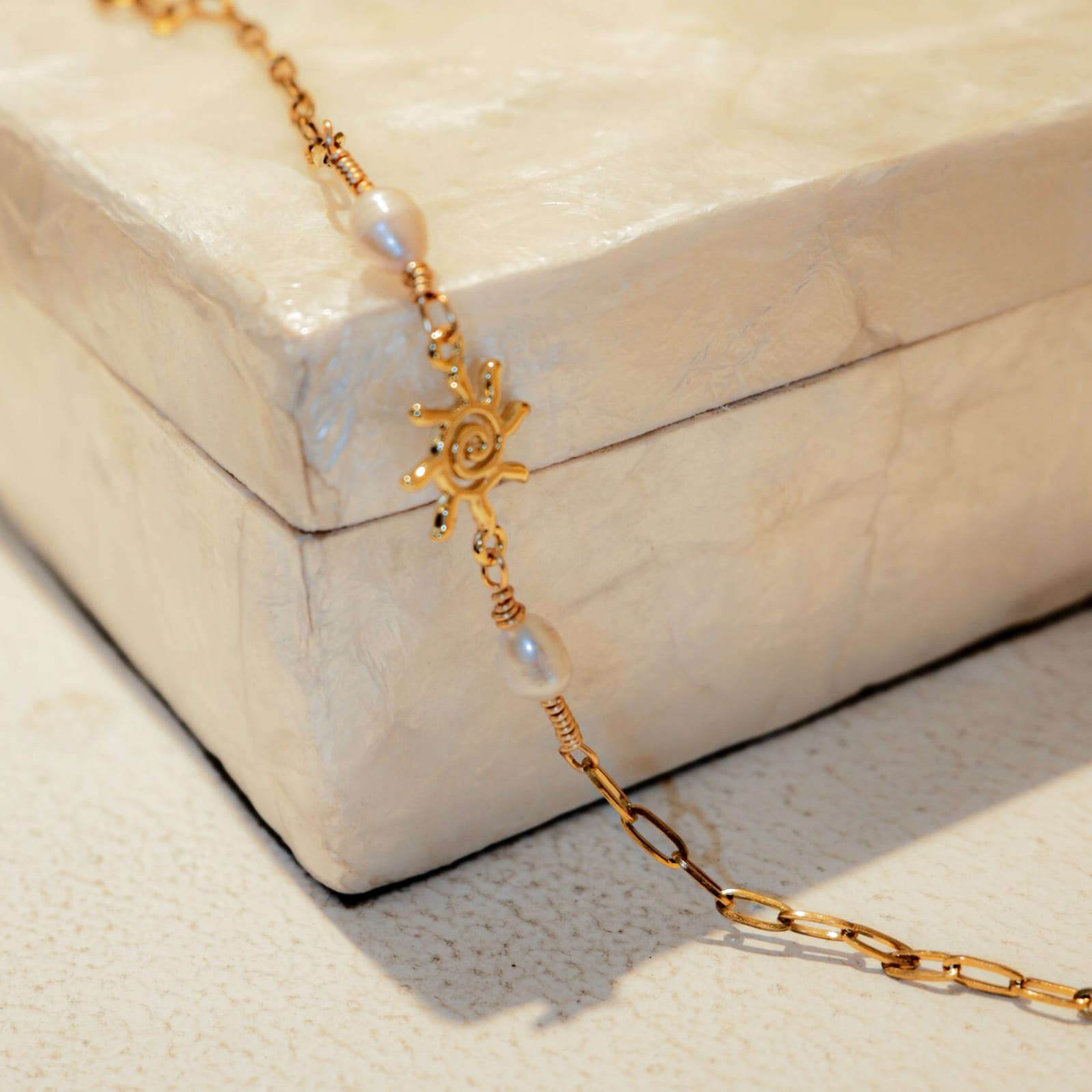 Sun Fresh Water Pearl Stainless Bracelet