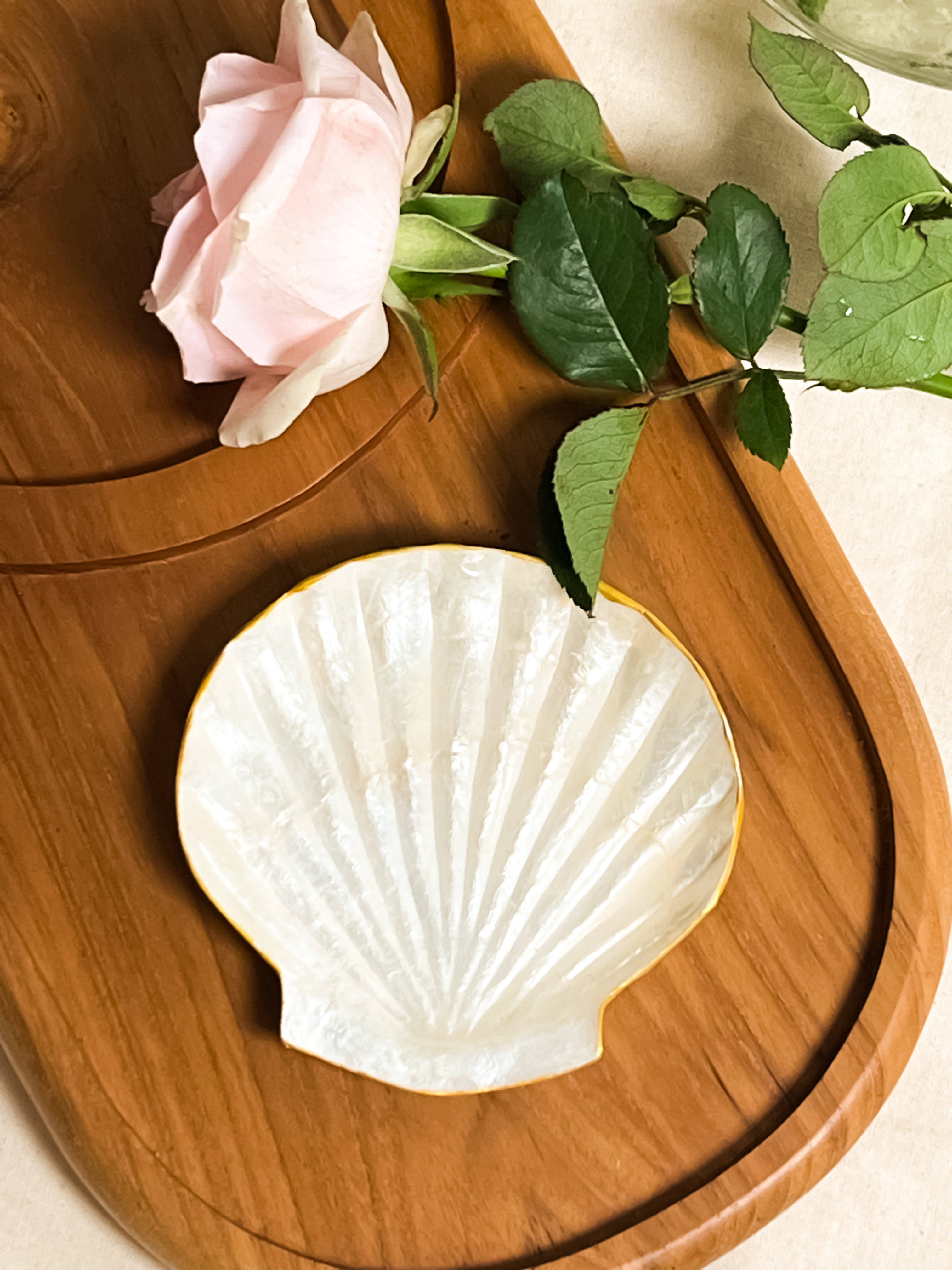 Azure Sea Shells Jewelry Tray