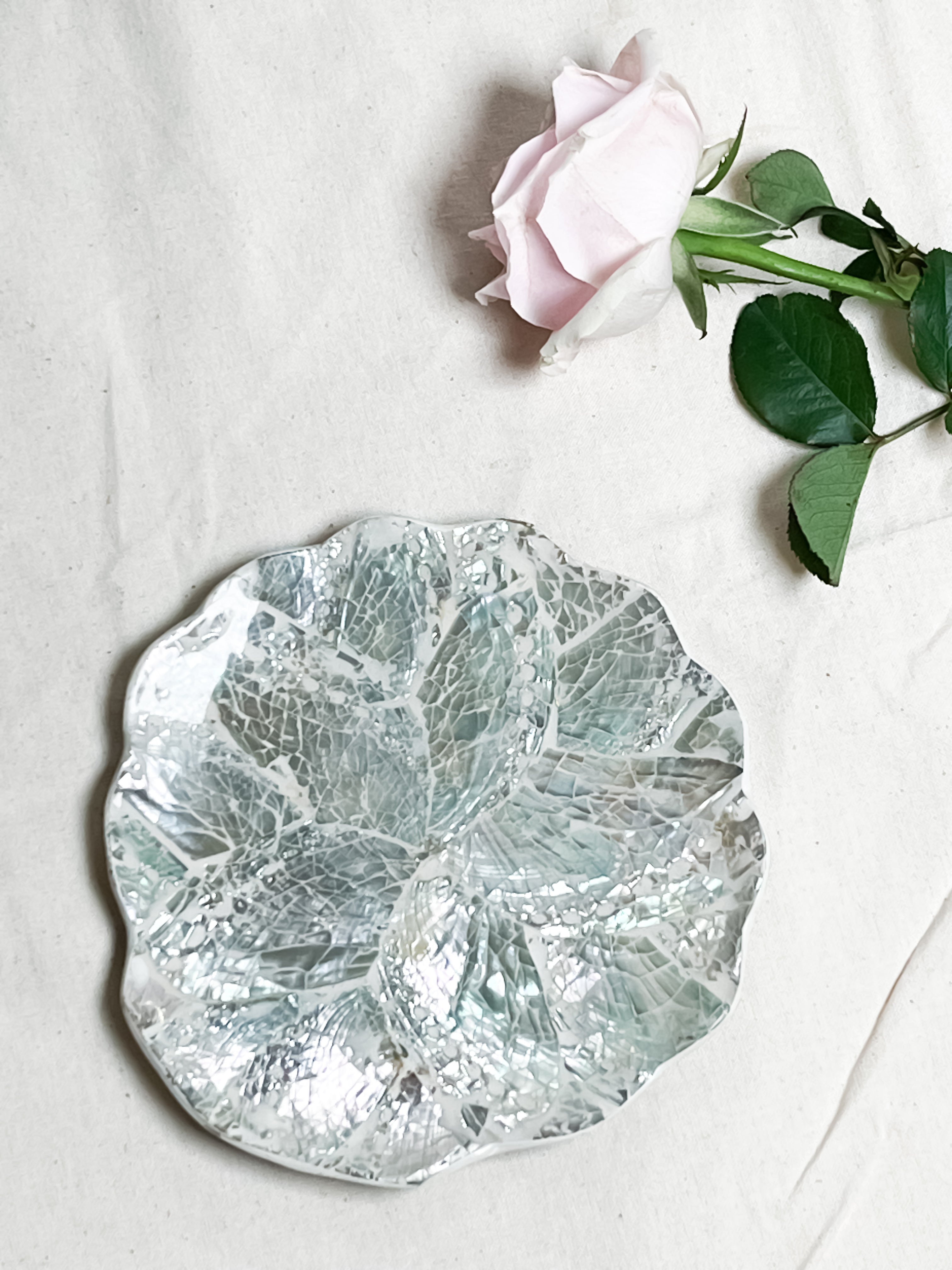 Calico Sea Shells Jewelry Tray