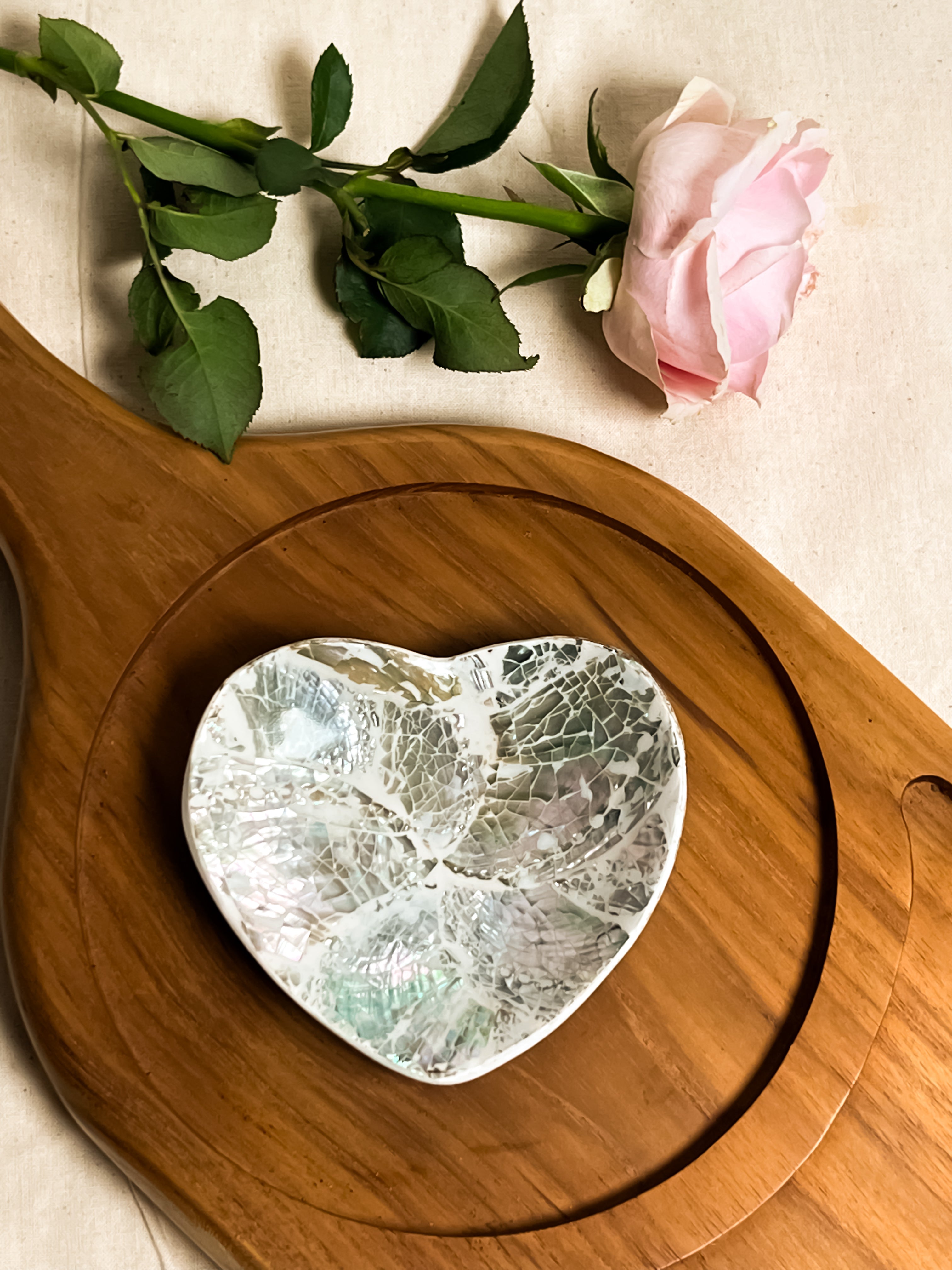 Silver Love Sea Shells Jewelry Tray