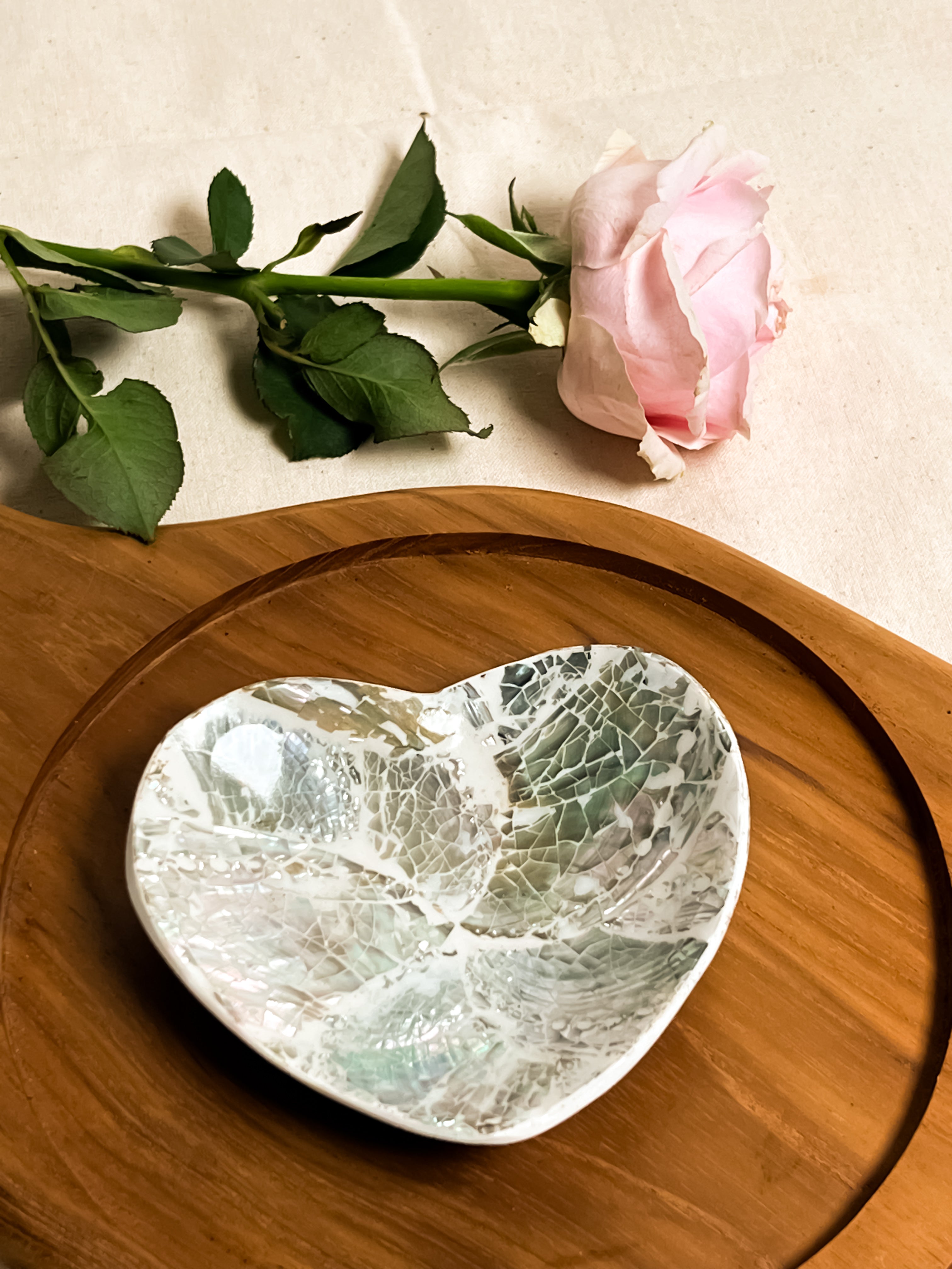 Silver Love Sea Shells Jewelry Tray